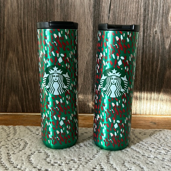 STARBUCKS 16oz coffee/tea thermos cups. Set of 2. - Picture 1 of 5